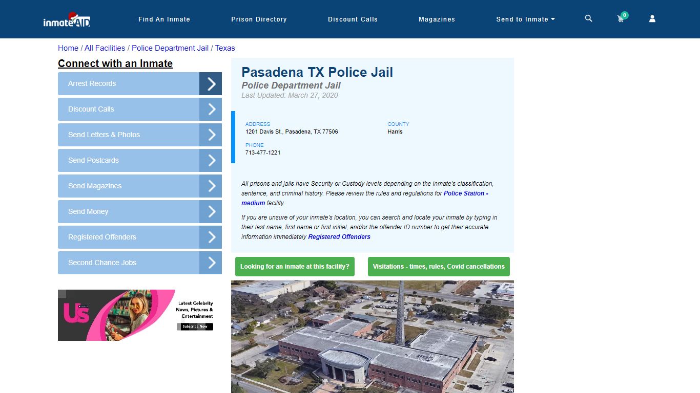 Pasadena TX Police Jail & Inmate Search - Pasadena, TX